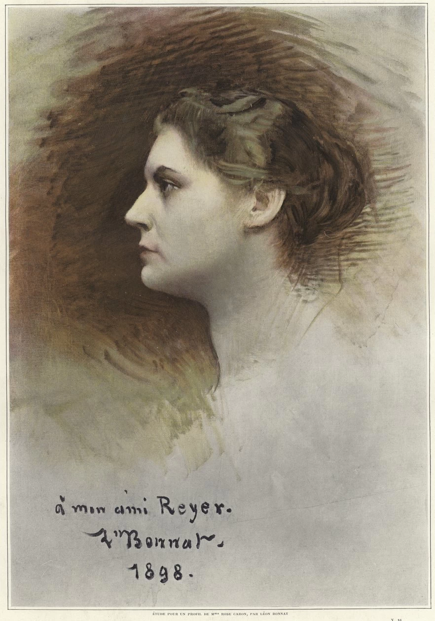 Léon Bonnat - 103, Studio per un profilo di Rose Caron